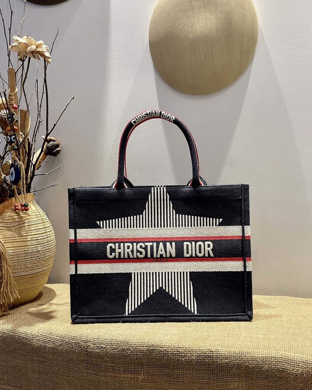 1:1 Replica Christian Dior Medium DiorAlps Book Tote Black Three-Tone Embroidery, Black, For Women Women’s Handbags, Shoulder Bags, 36cm CD