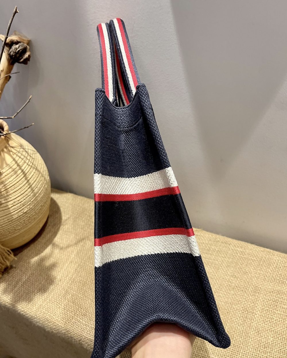 1:1 Replica Christian Dior Medium DiorAlps Book Tote Black Three-Tone Embroidery, Black, For Women Women’s Handbags, Shoulder Bags, 36cm CD