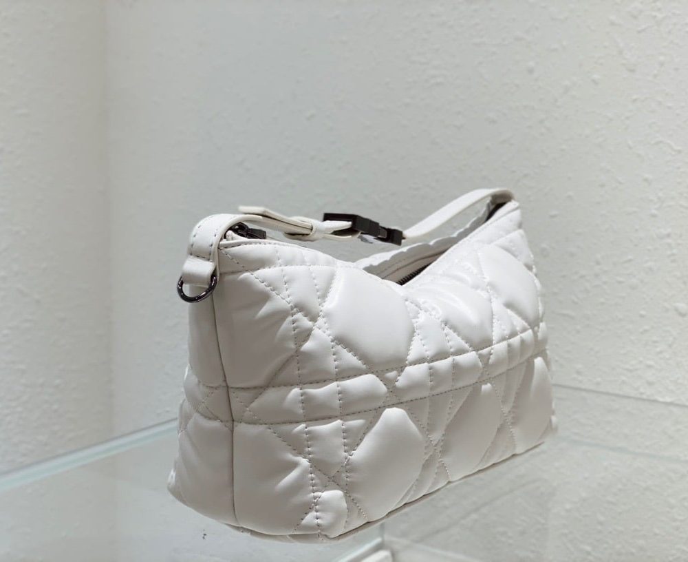 1:1 Replica Christian Dior Medium DiorTravel Nomad Pouch White, For Women, Women’s Handbags 8.5in/22cm CD S5554BMIG_M030