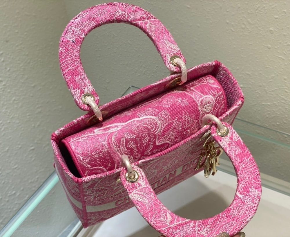 1:1 Replica Christian Dior Medium Lady D-Lite Bag Pink, For Women, Women’s Handbags 24cm/9.5in CD M0565OROC_M956