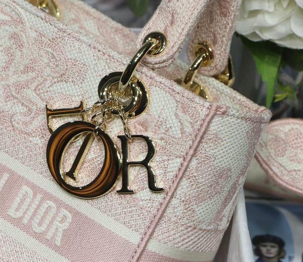 1:1 Replica Christian Dior Medium Lady D-Lite Bag Pink, For Women, Women’s Handbags 24cm/9.5in CD M0565OTDT_M912