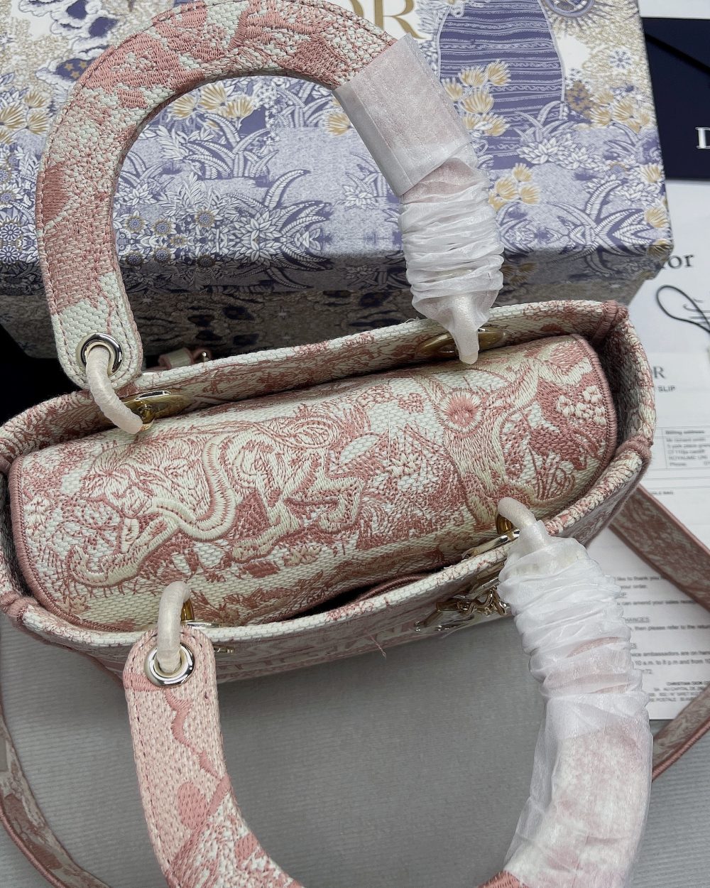 1:1 Replica Christian Dior Medium Lady D-Lite Bag Pink, For Women, Women’s Handbags 24cm/9.5in CD M0565OTDT_M912