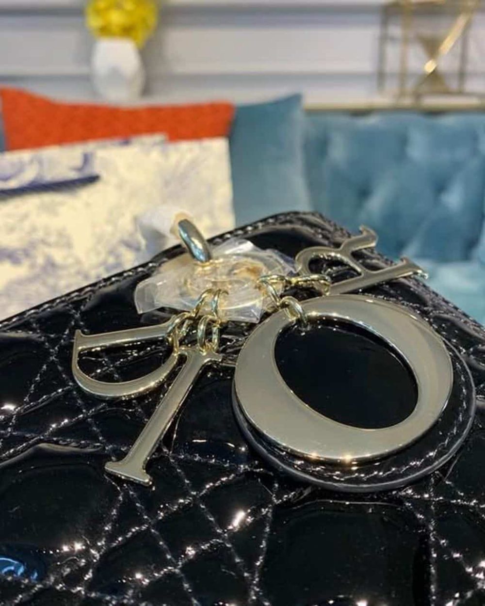 1:1 Replica Christian Dior Medium Lady Dior Bag Black Cannage For Women 9.5in/24cm CD M0565ONGE_M900