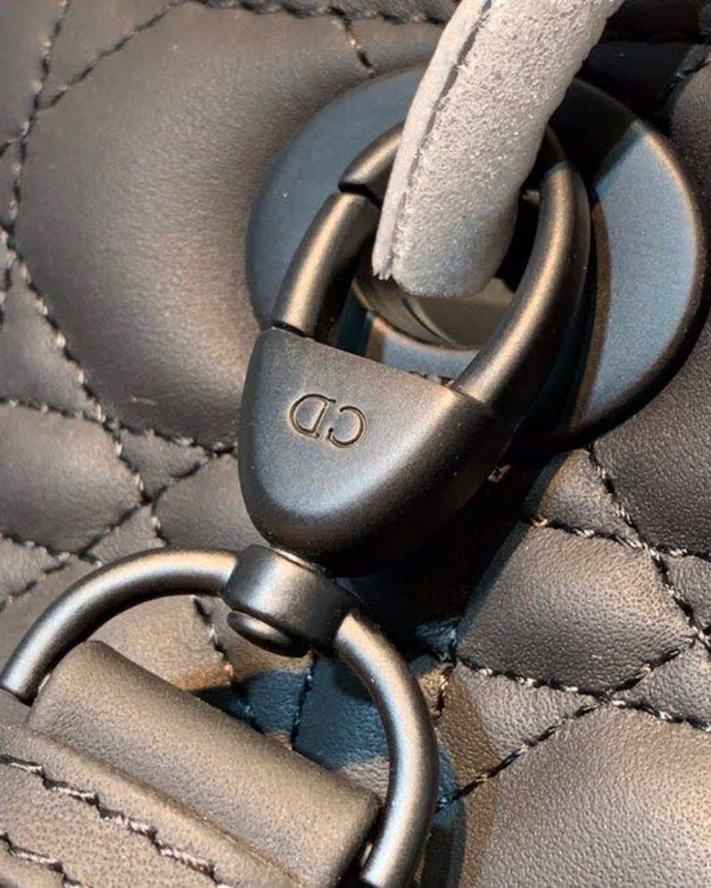 1:1 Replica Christian Dior Medium Lady Dior Bag Matte Hardware Black Ultramatte For Women 9.5in/24cm CD M0565SLOI_M989