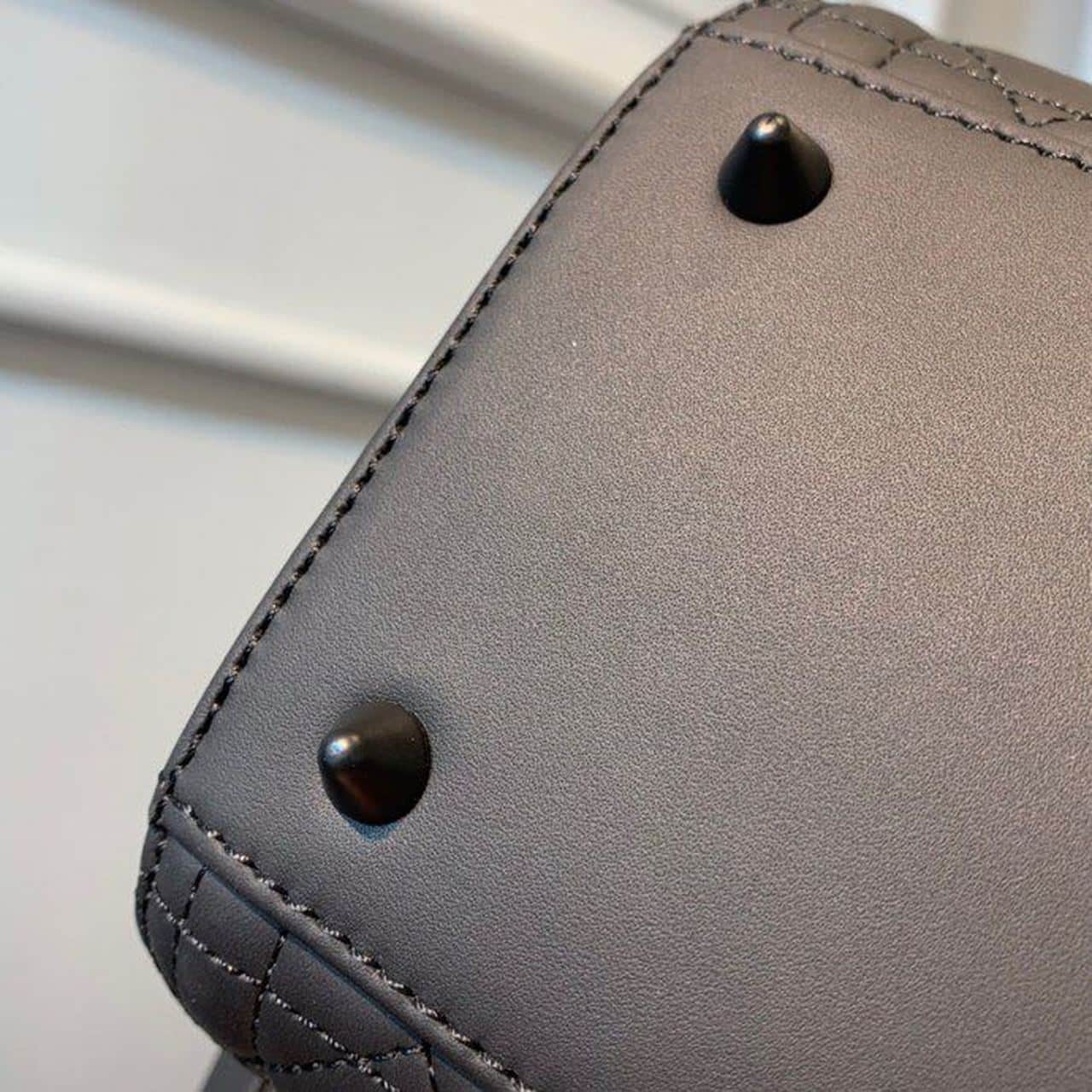 1:1 Replica Christian Dior Medium Lady Dior Bag Matte Hardware Black Ultramatte For Women 9.5in/24cm CD M0565SLOI_M989 - Image 14