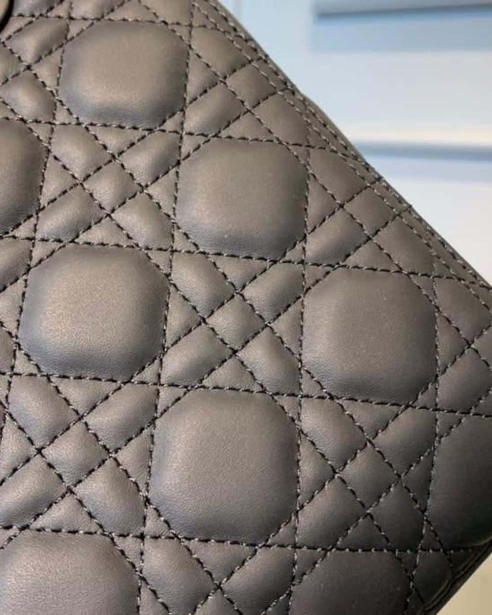 1:1 Replica Christian Dior Medium Lady Dior Bag Matte Hardware Black Ultramatte For Women 9.5in/24cm CD M0565SLOI_M989