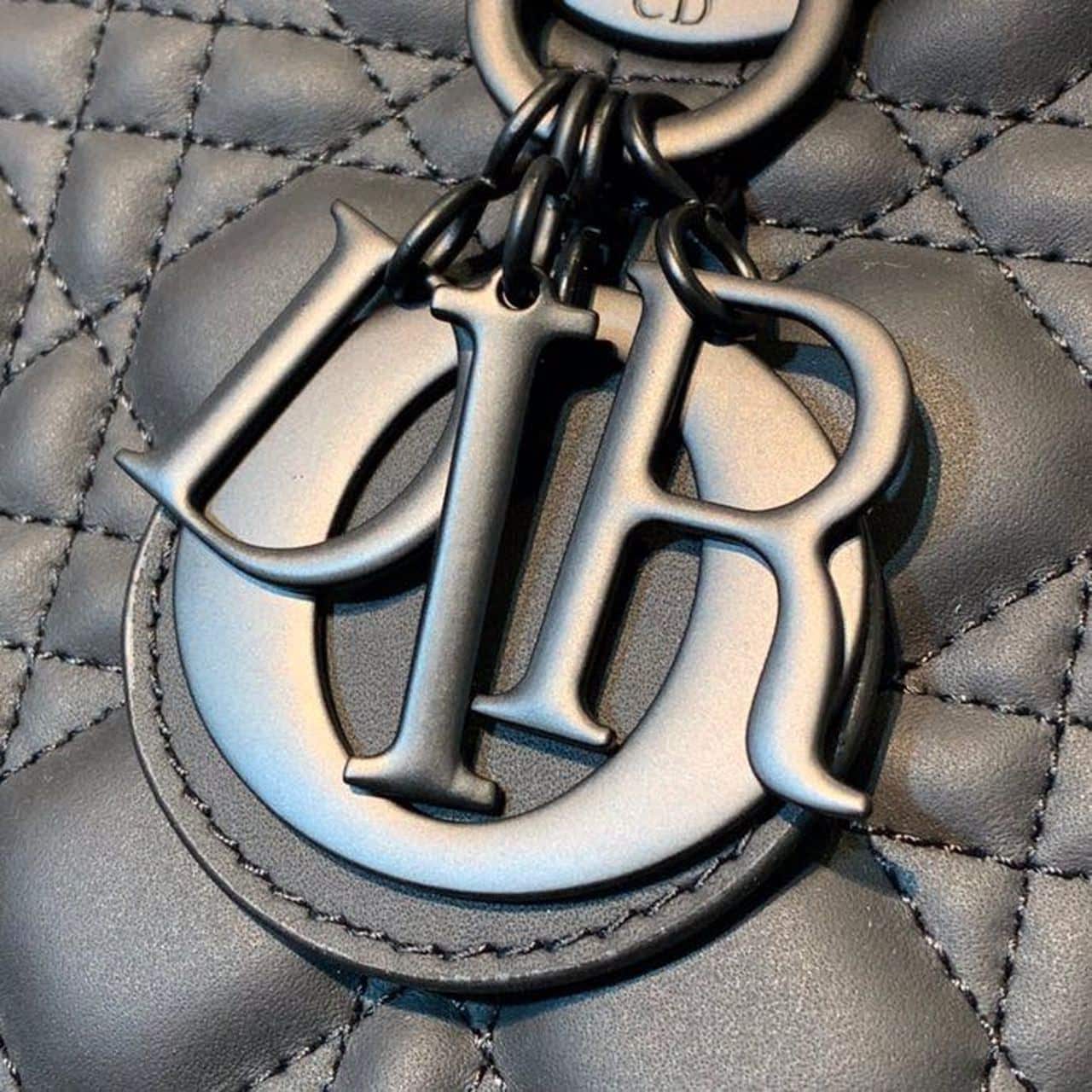 1:1 Replica Christian Dior Medium Lady Dior Bag Matte Hardware Black Ultramatte For Women 9.5in/24cm CD M0565SLOI_M989 - Image 16