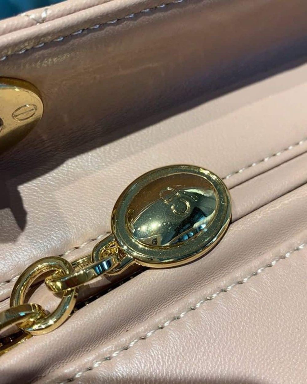 1:1 Replica Christian Dior Medium Lady Dior Bag Rose Des Vents For Women 9.5in/24cm CD