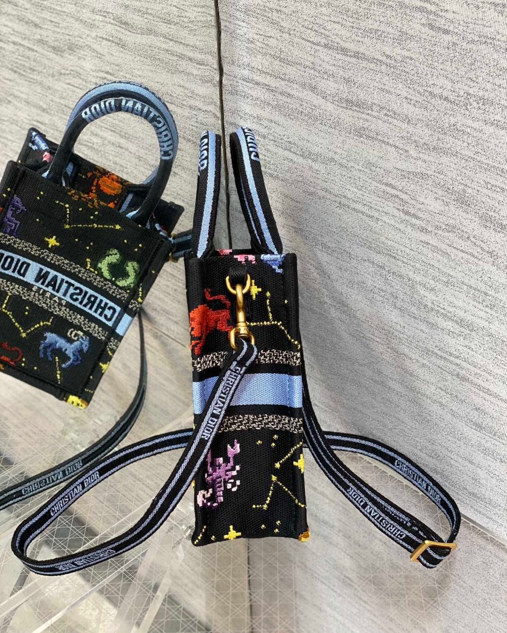 1:1 Replica Christian Dior Mimi Dior Book Tote Phone Bag Black, For Women, Women’s Handbags 7in/18cm CD