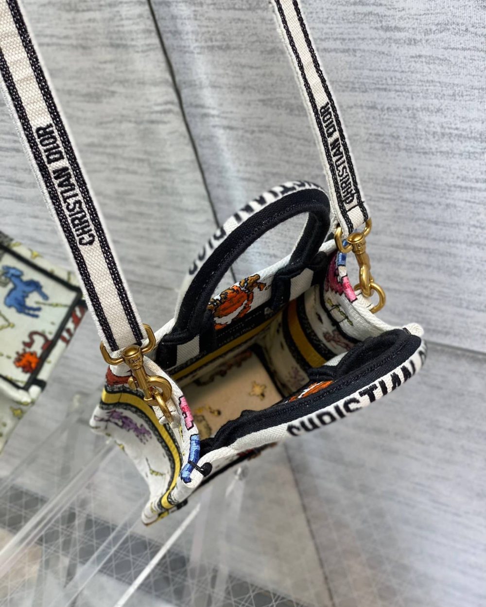 1:1 Replica Christian Dior Mimi Dior Book Tote Phone Bag Yellow, For Women, Women’s Handbags 7in/18cm CD S5555CRTY_M930