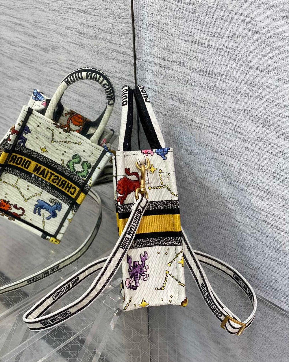 1:1 Replica Christian Dior Mimi Dior Book Tote Phone Bag Yellow, For Women, Women’s Handbags 7in/18cm CD S5555CRTY_M930