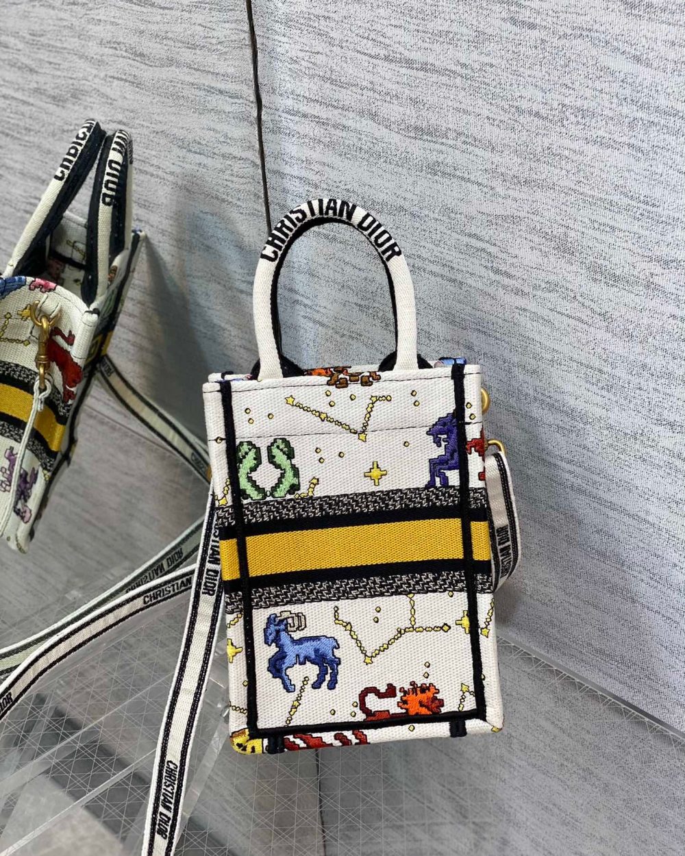 1:1 Replica Christian Dior Mimi Dior Book Tote Phone Bag Yellow, For Women, Women’s Handbags 7in/18cm CD S5555CRTY_M930