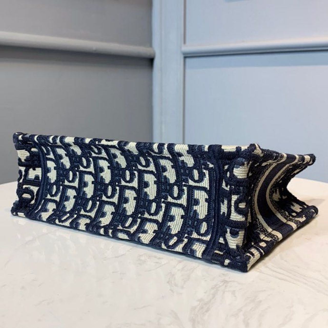 1:1 Replica Christian Dior Mini Dior Book Tote Bag Blue By Maria Grazia Chiuri For Women 9in/23cm CD S5475ZRIW_M928 - Image 7