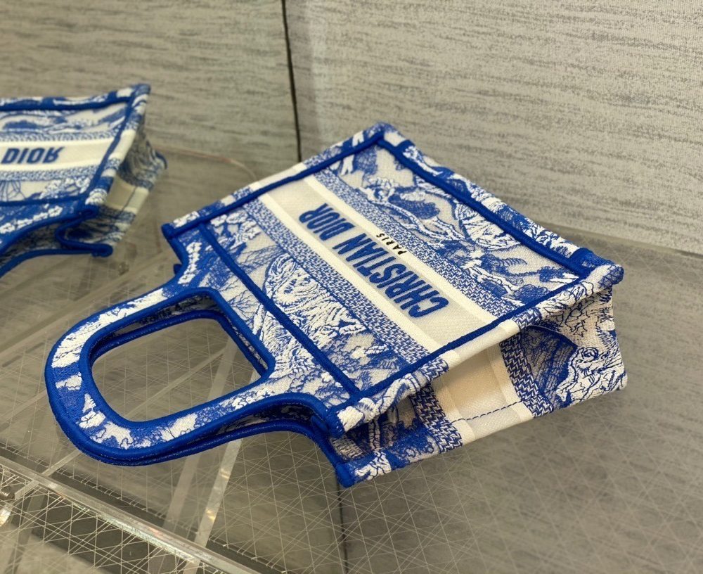 1:1 Replica Christian Dior Mini Dior Book Tote Blue, For Women Women’s Handbags 9in/23cm CD