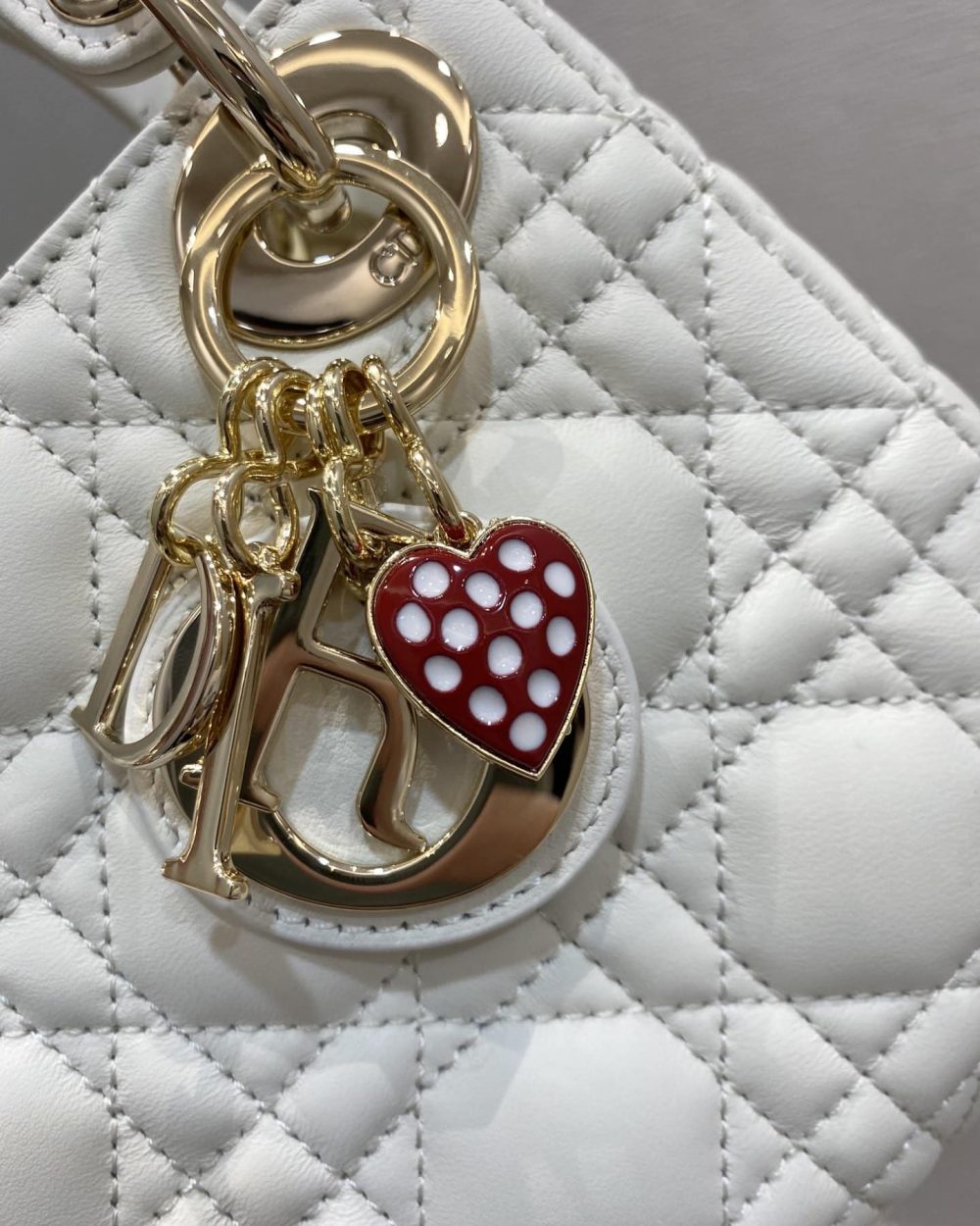 1:1 Replica Christian Dior Mini Lady Dior Bag White For Women 6.5in/17cm CD M0505SLOI