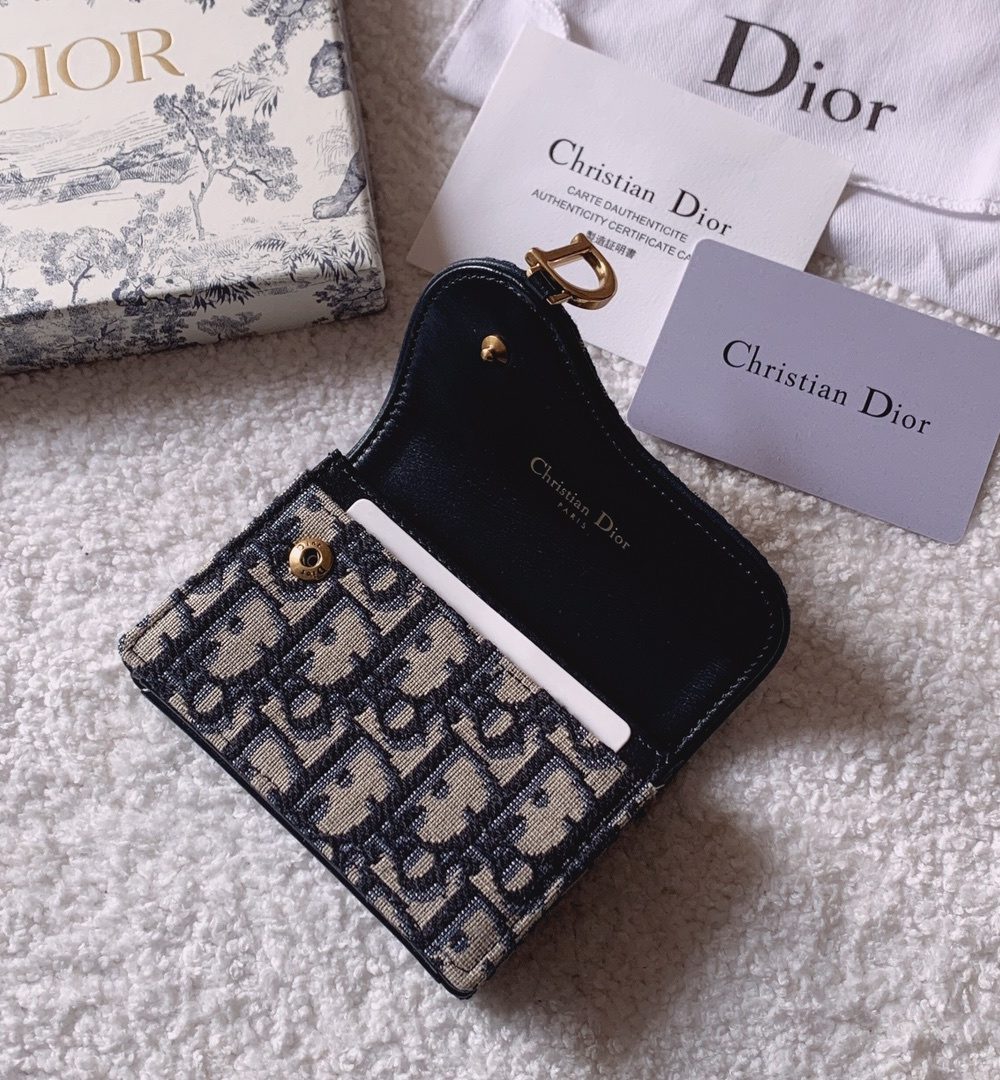 1:1 Replica Christian Dior Oblique Saddle Begie Wallet 11cm