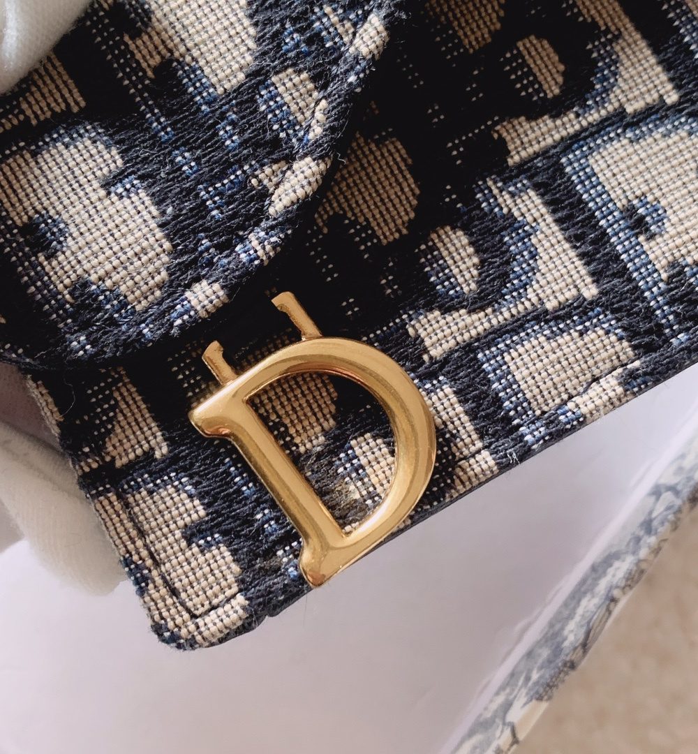 1:1 Replica Christian Dior Oblique Saddle Begie Wallet 11cm