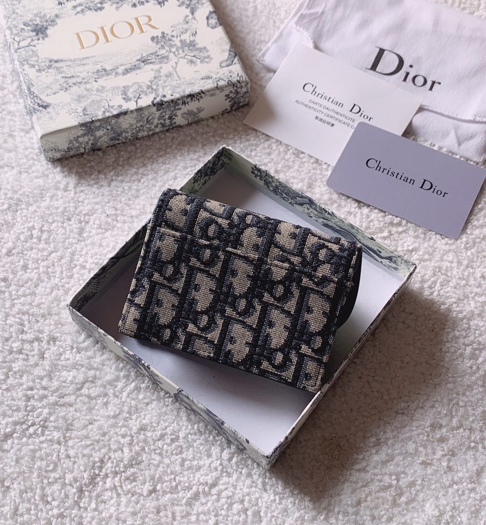 1:1 Replica Christian Dior Oblique Saddle Begie Wallet 11cm