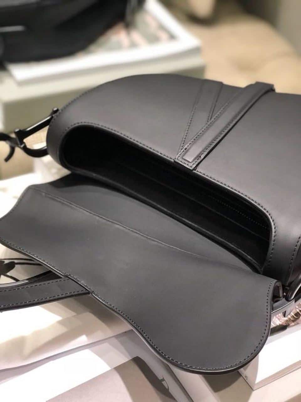 1:1 Replica Christian Dior Saddle Bag Black For Women 10in/26cm CD M0446SLLO_M989 - Image 7