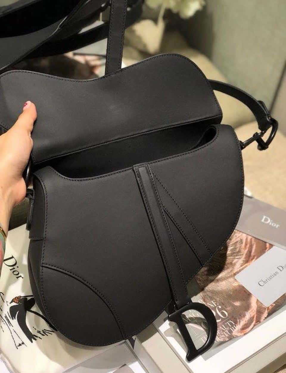 1:1 Replica Christian Dior Saddle Bag Black For Women 10in/26cm CD M0446SLLO_M989