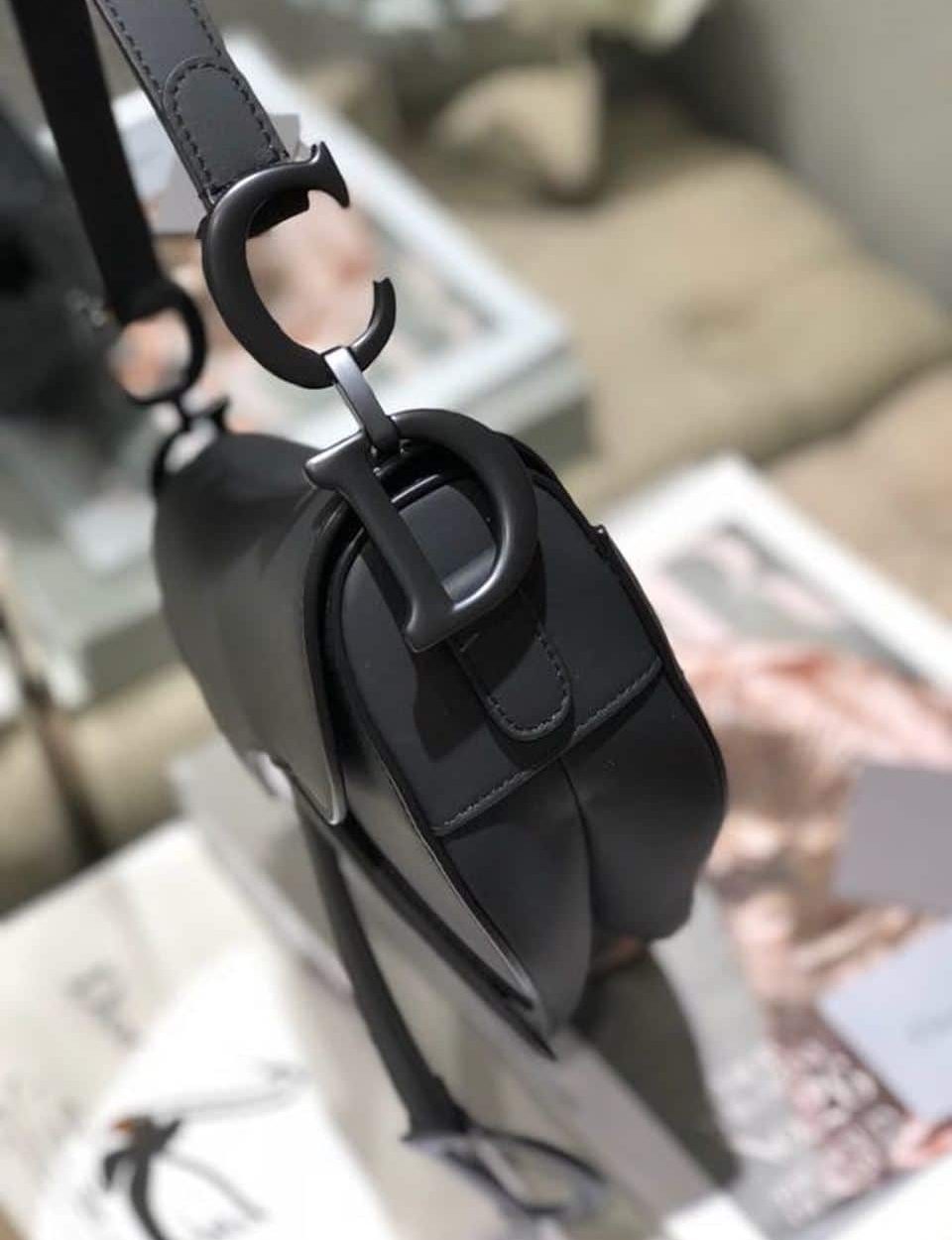 1:1 Replica Christian Dior Saddle Bag Black For Women 10in/26cm CD M0446SLLO_M989