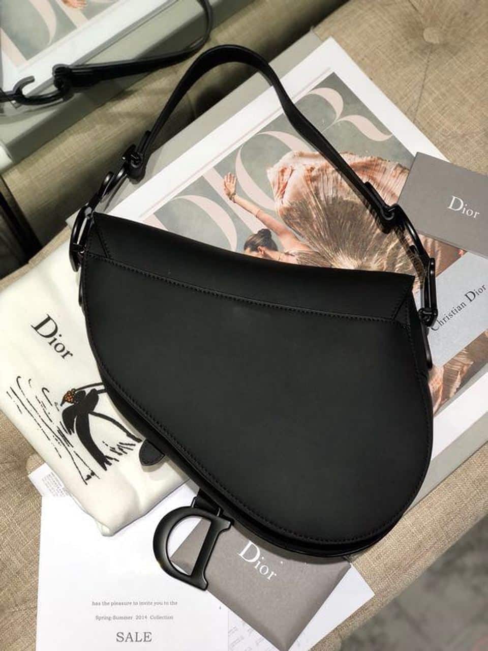 1:1 Replica Christian Dior Saddle Bag Black For Women 10in/26cm CD M0446SLLO_M989 - Image 5