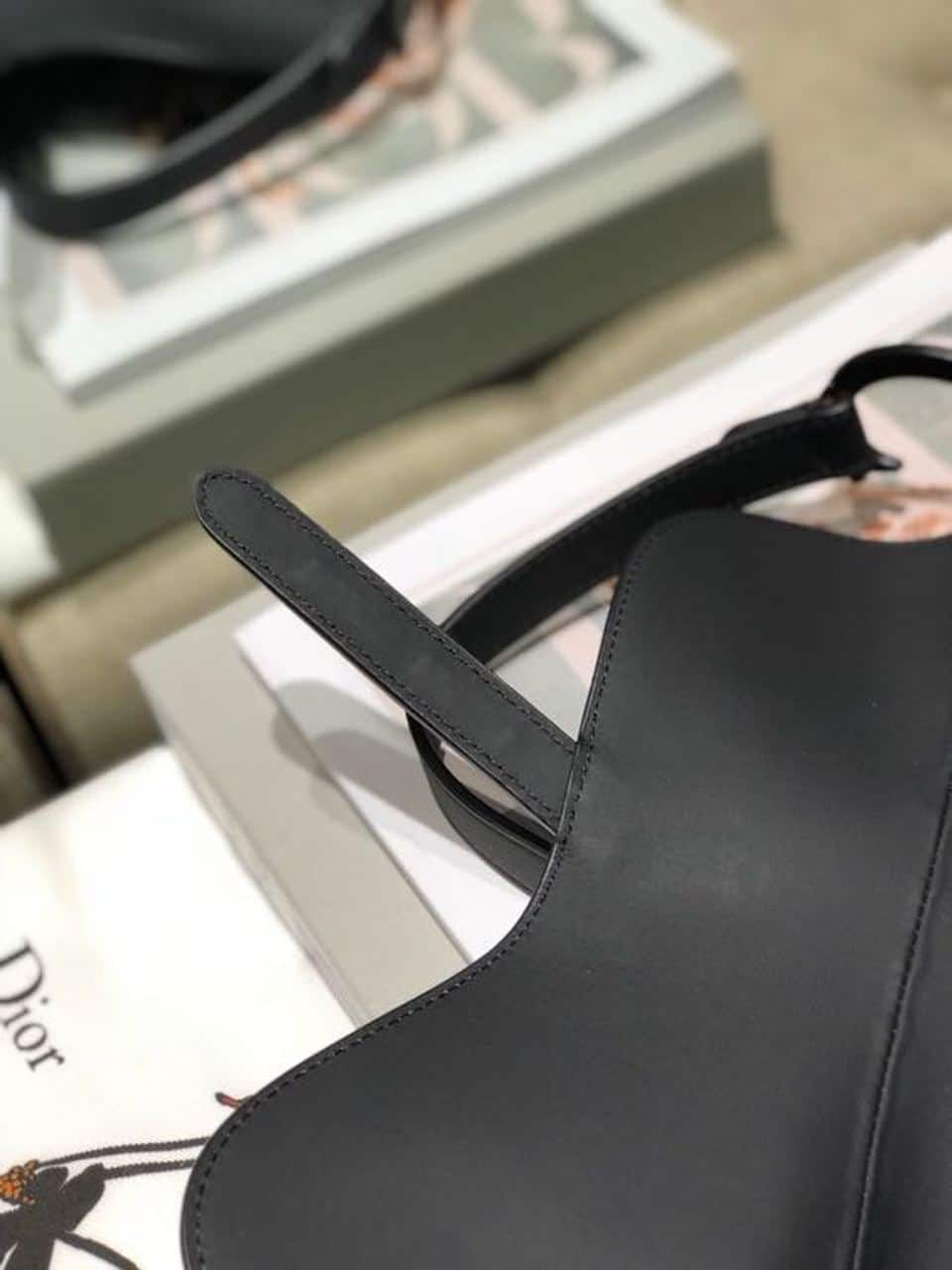 1:1 Replica Christian Dior Saddle Bag Black For Women 10in/26cm CD M0446SLLO_M989 - Image 9