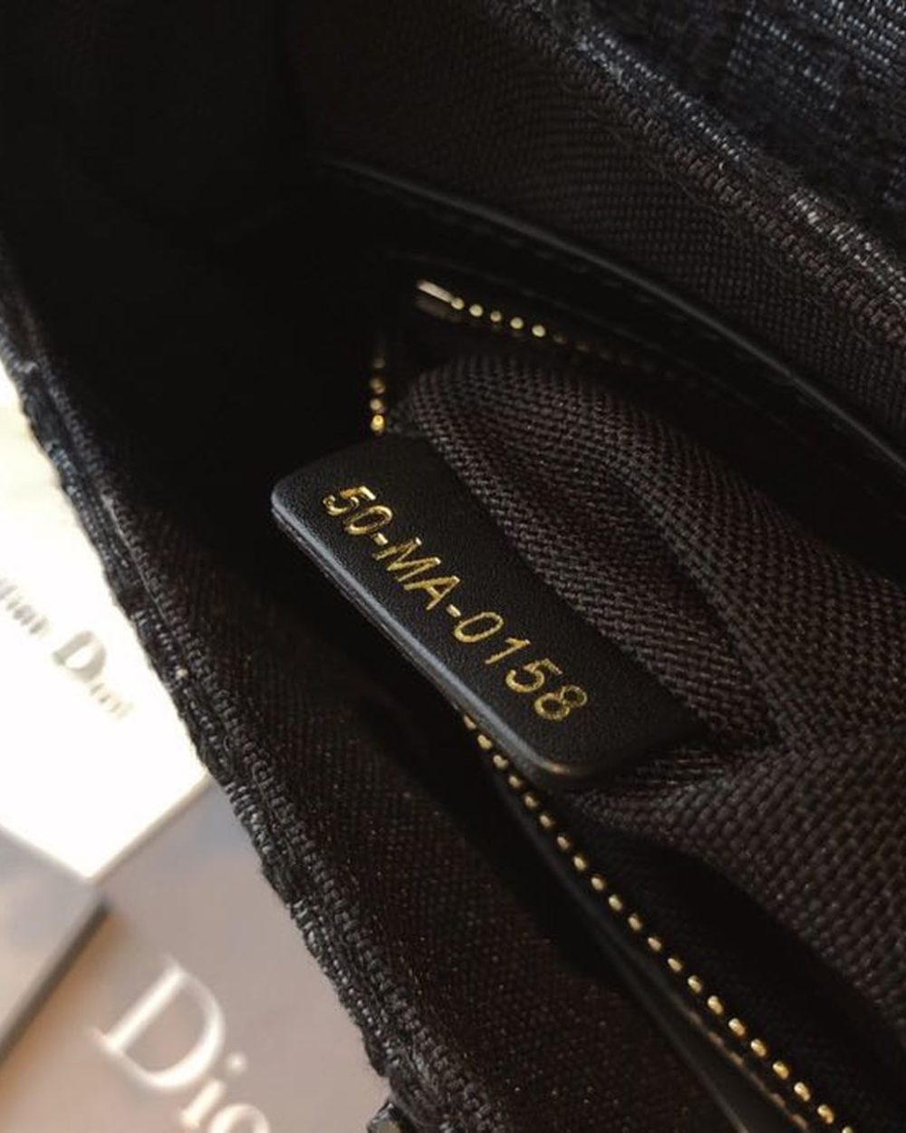 1:1 Replica Christian Dior Saddle Bag Black Oblique Embroidered Canvas Gold Toned Hardware For Women 25cm/10in CD