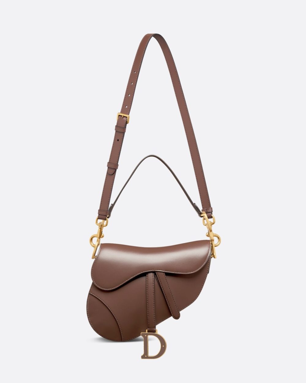 1:1 Replica Christian Dior Saddle Bag With Strap Chocolate Brown For Women M0455CWGC_M52M- 25.5 Cm/ 10 Inches