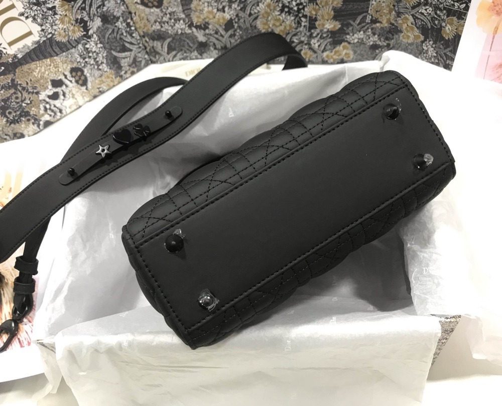 1:1 Replica Christian Dior Smal Lady Dior My ABCDIOR Bag Black For Women 8in/20cm CD M0538SLOI_M989