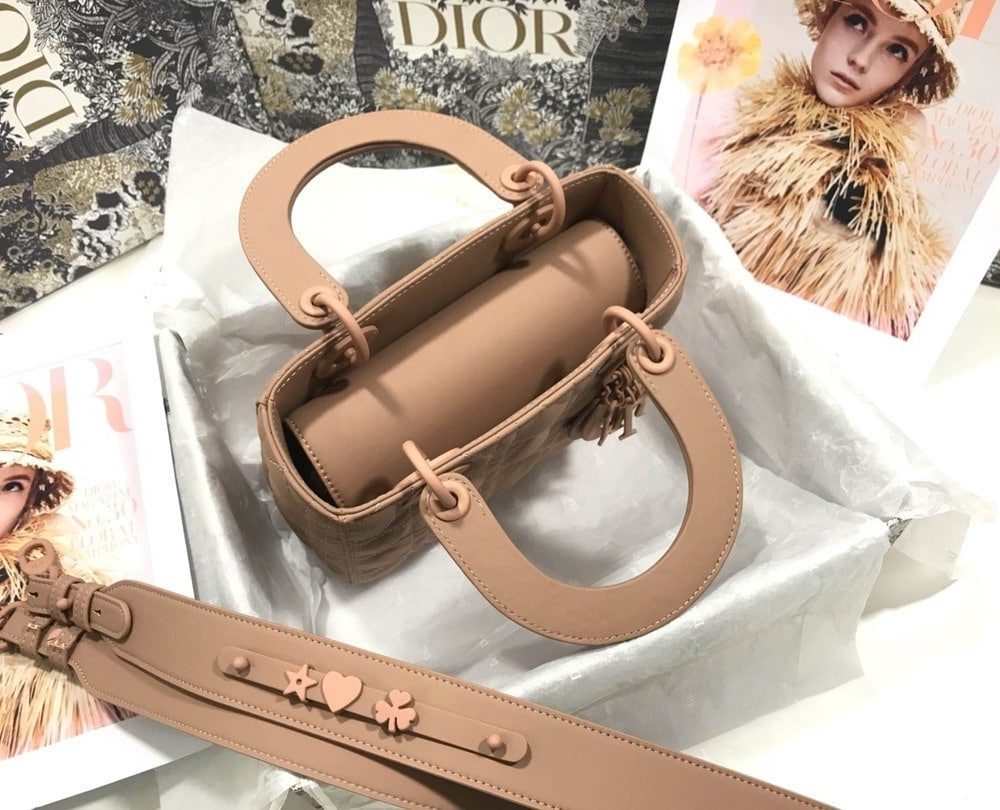 1:1 Replica Christian Dior Smal Lady Dior My ABCDIOR Bag Brown For Women 8in/20cm CD