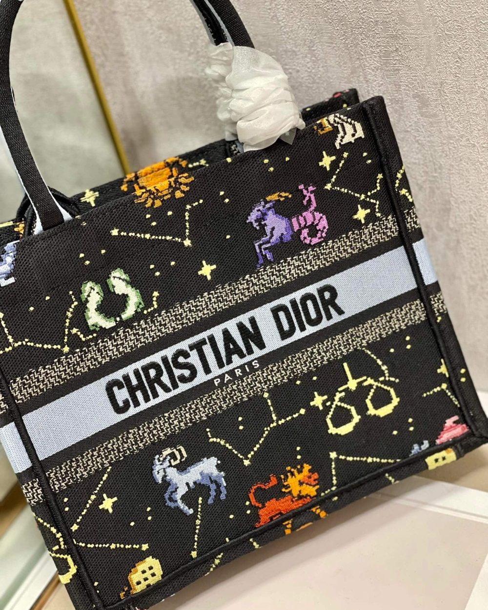 1:1 Replica Christian Dior Small Dior Book Tote Black, For Women, Women’s Handbags 26.5cm/10.5in CD