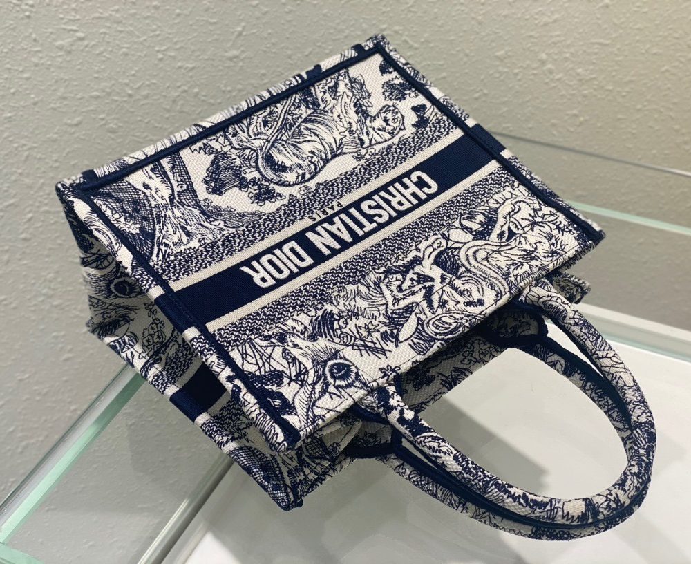 1:1 Replica Christian Dior Small Dior Book Tote Blue, For Women, Women’s Handbags 26.5cm/10.5in CD M1265ZRGO_M928
