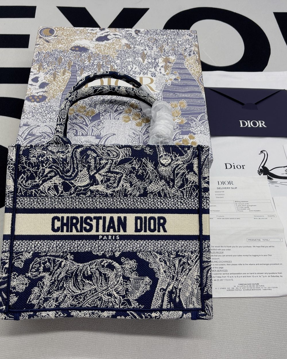 1:1 Replica Christian Dior Small Dior Book Tote Blue, For Women, Women’s Handbags 26.5cm/10.5in CD M1265ZRGO_M928