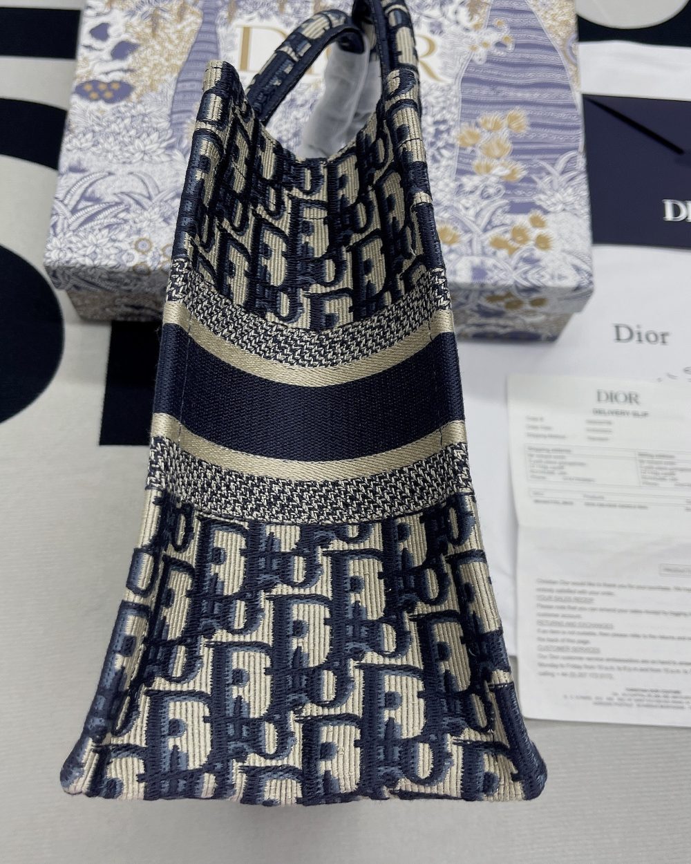 1:1 Replica Christian Dior Small Dior Book Tote Blue, For Women, Women’s Handbags 26.5cm/10.5in CD M1265ZRIW_M928