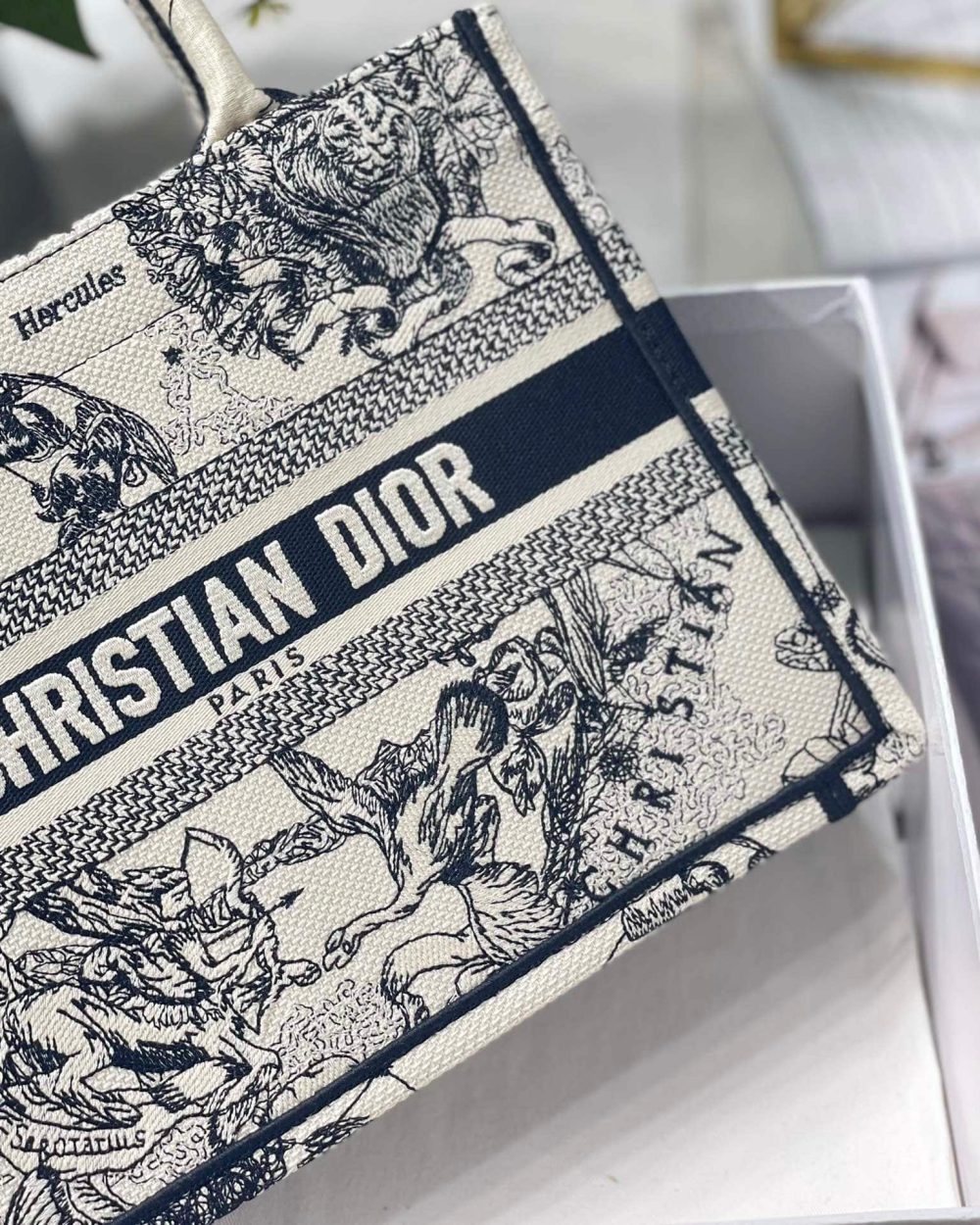 1:1 Replica Christian Dior Small Dior Book Tote White, For Women, Women’s Handbags 26.5cm/10.5in CD M1265ZRHZ_M941