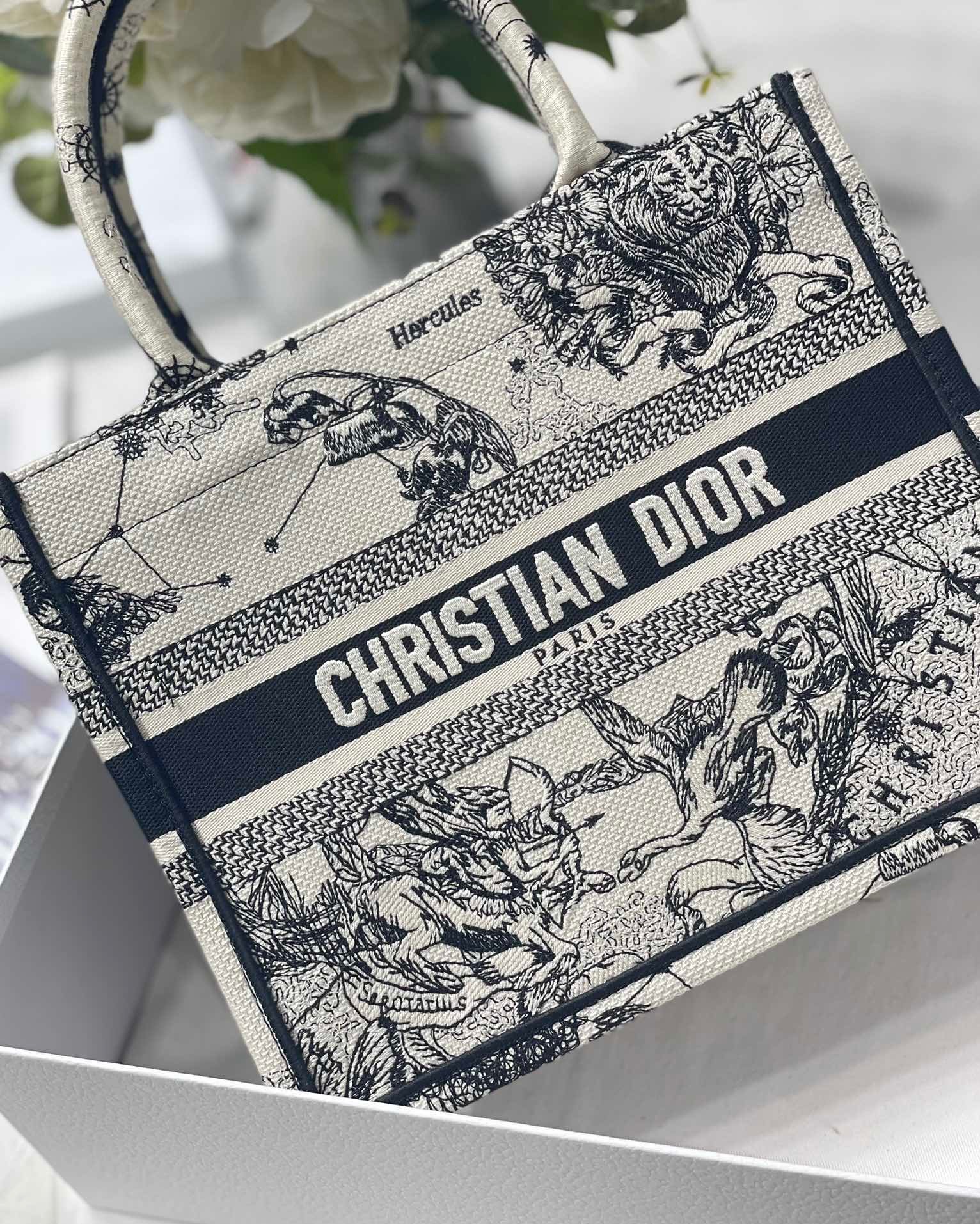 1:1 Replica Christian Dior Small Dior Book Tote White, For Women, Women’s Handbags 26.5cm/10.5in CD M1265ZRHZ_M941 - Image 2