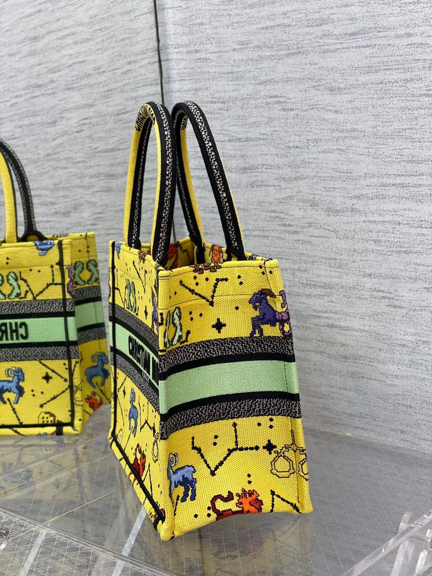 1:1 Replica Christian Dior Small Dior Book Tote Yellow, For Women, Women’s Handbags 26.5cm/10.5in CD M1265ZRTY_M930 - Image 8