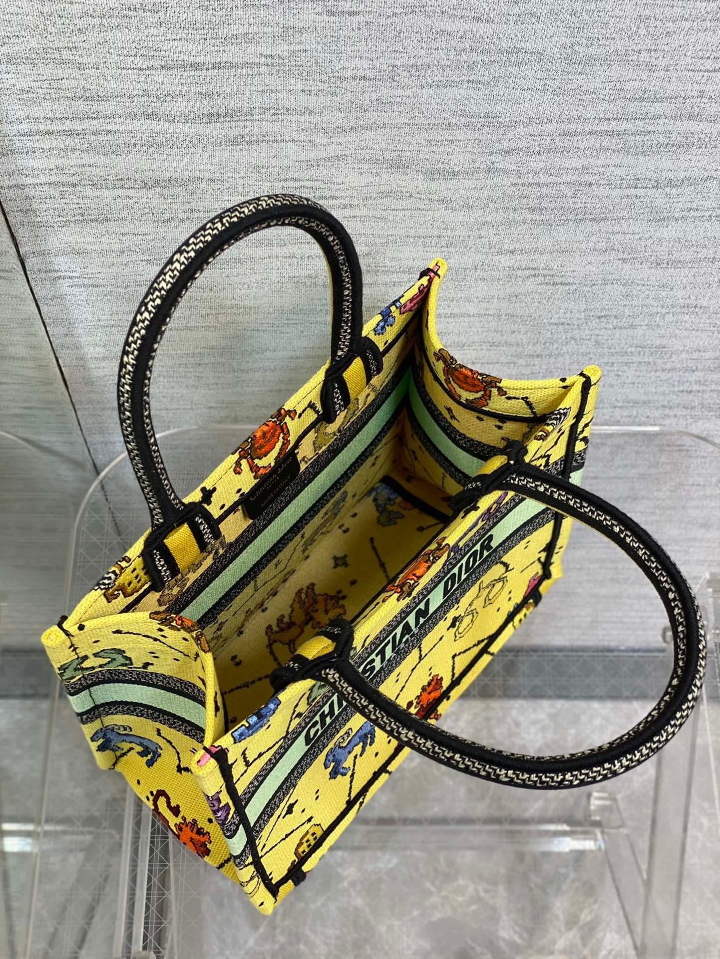 1:1 Replica Christian Dior Small Dior Book Tote Yellow, For Women, Women’s Handbags 26.5cm/10.5in CD M1265ZRTY_M930 - Image 3