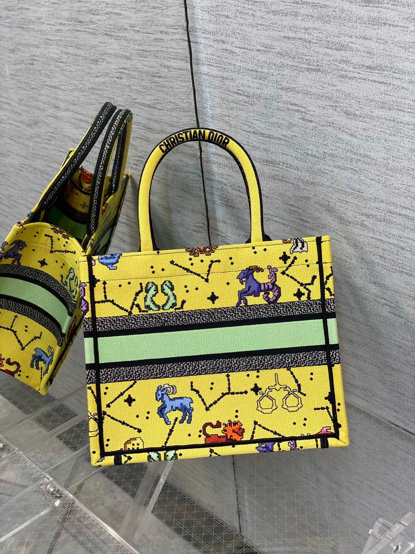 1:1 Replica Christian Dior Small Dior Book Tote Yellow, For Women, Women’s Handbags 26.5cm/10.5in CD M1265ZRTY_M930 - Image 5