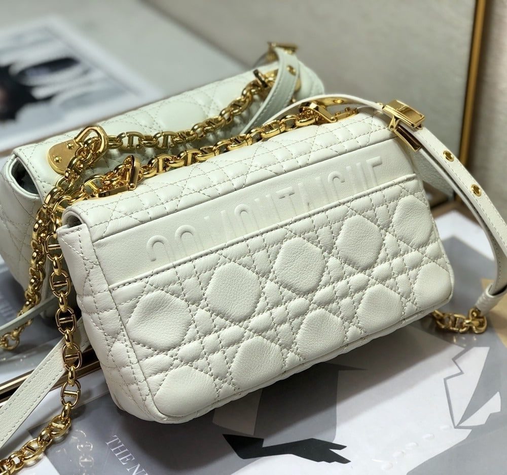 1:1 Replica Christian Dior Small Dior Caro Bag, White, For Women Women’s Handbags, Shoulder Bags, Crossbody Bags, 20cm CD M9241UWHC_M35U
