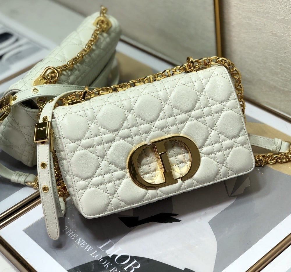 1:1 Replica Christian Dior Small Dior Caro Bag, White, For Women Women’s Handbags, Shoulder Bags, Crossbody Bags, 20cm CD M9241UWHC_M35U