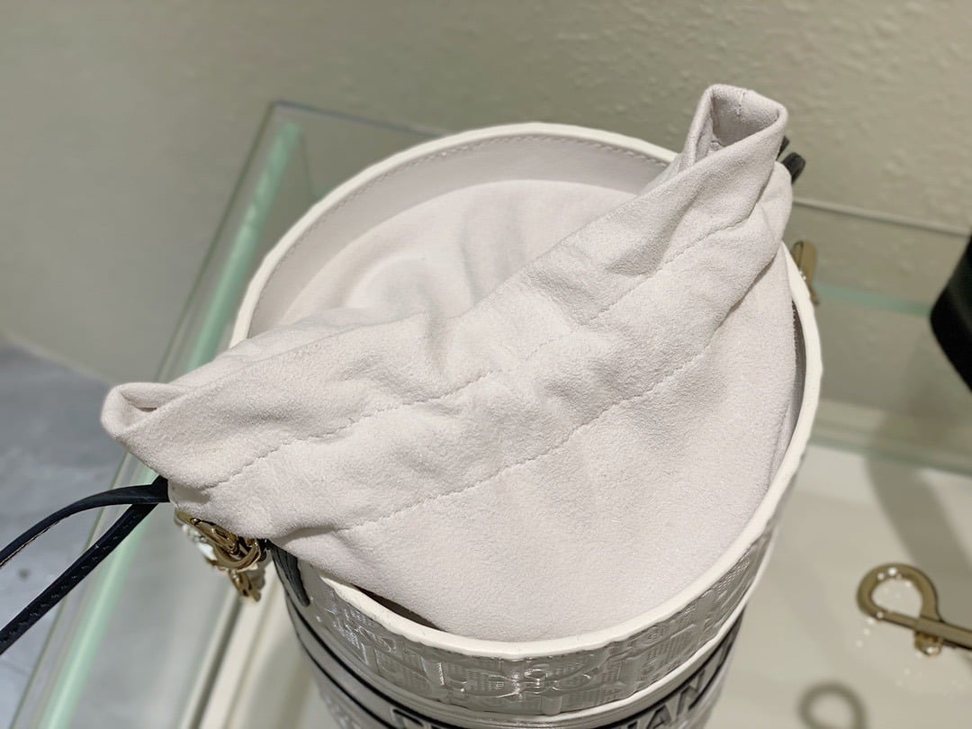 1:1 Replica Christian Dior Small Dior Vibe Bucket Bag White, For Women, Women’s Handbags 5.5in/14cm CD - Image 5