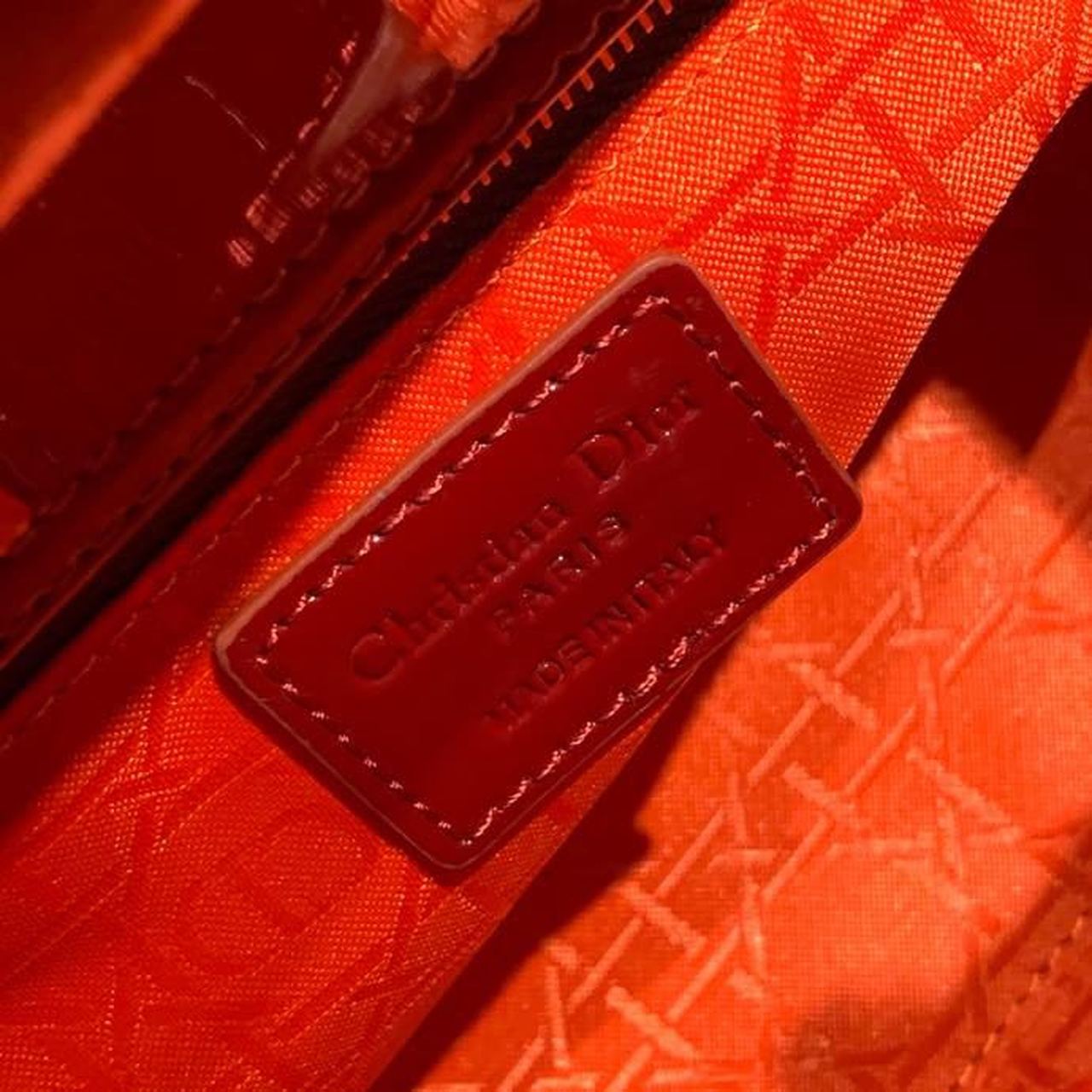 1:1 Replica Christian Dior Small Lady Dior Bag with Chain Gold Toned Hardware Burgundy For Women 20cm/8in CD M0538OWCB_M323 - Image 8