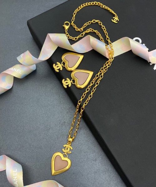 Combo Chanel Necklace And Earrings
