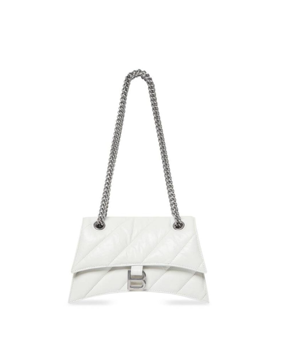 Crush Small Chain Bag Quilted In Optic White/Black For Women 9.8in/25cm 716351210J09001