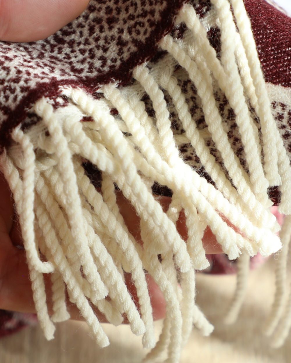 Dior Oblique Burgundy Cashmere Scarf 200cm/79in