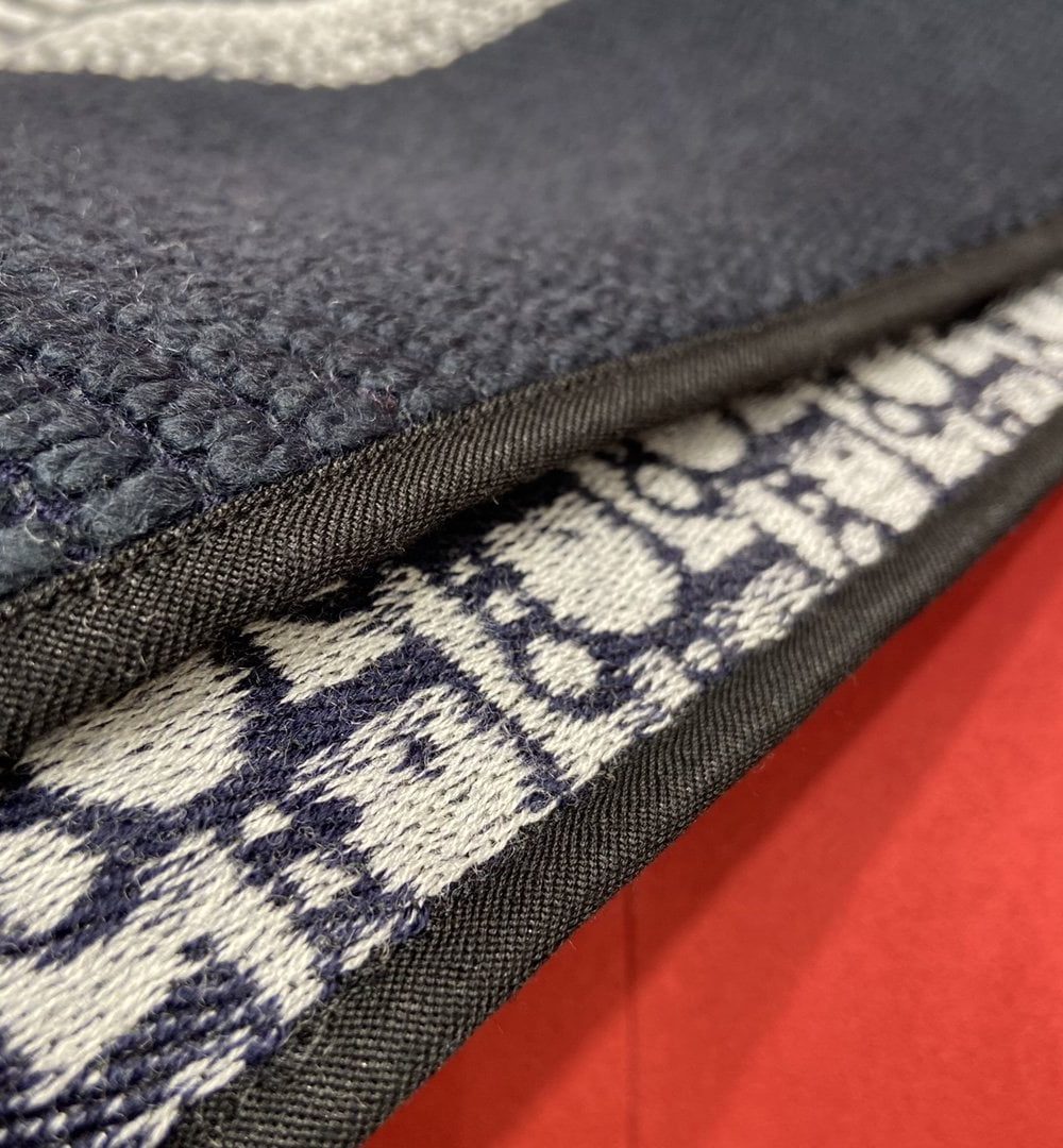 Dior Oblique University Reversible Scarf Blue 79in/200cm