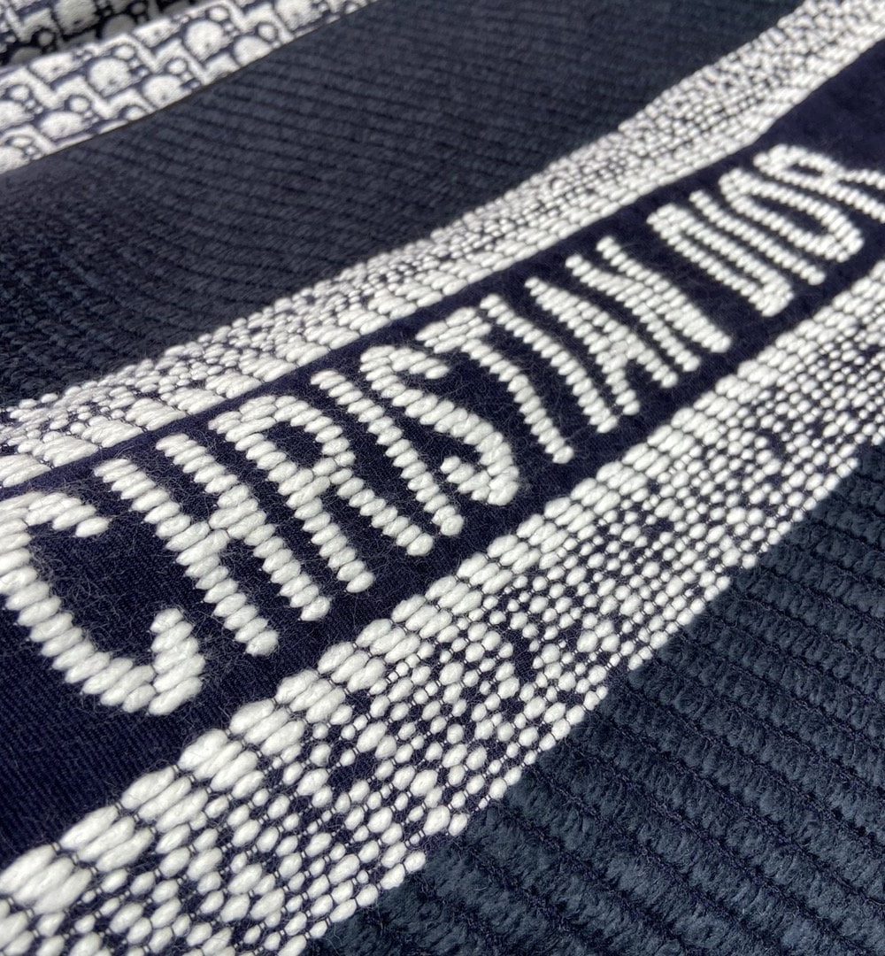 Dior Oblique University Reversible Scarf Blue 79in/200cm