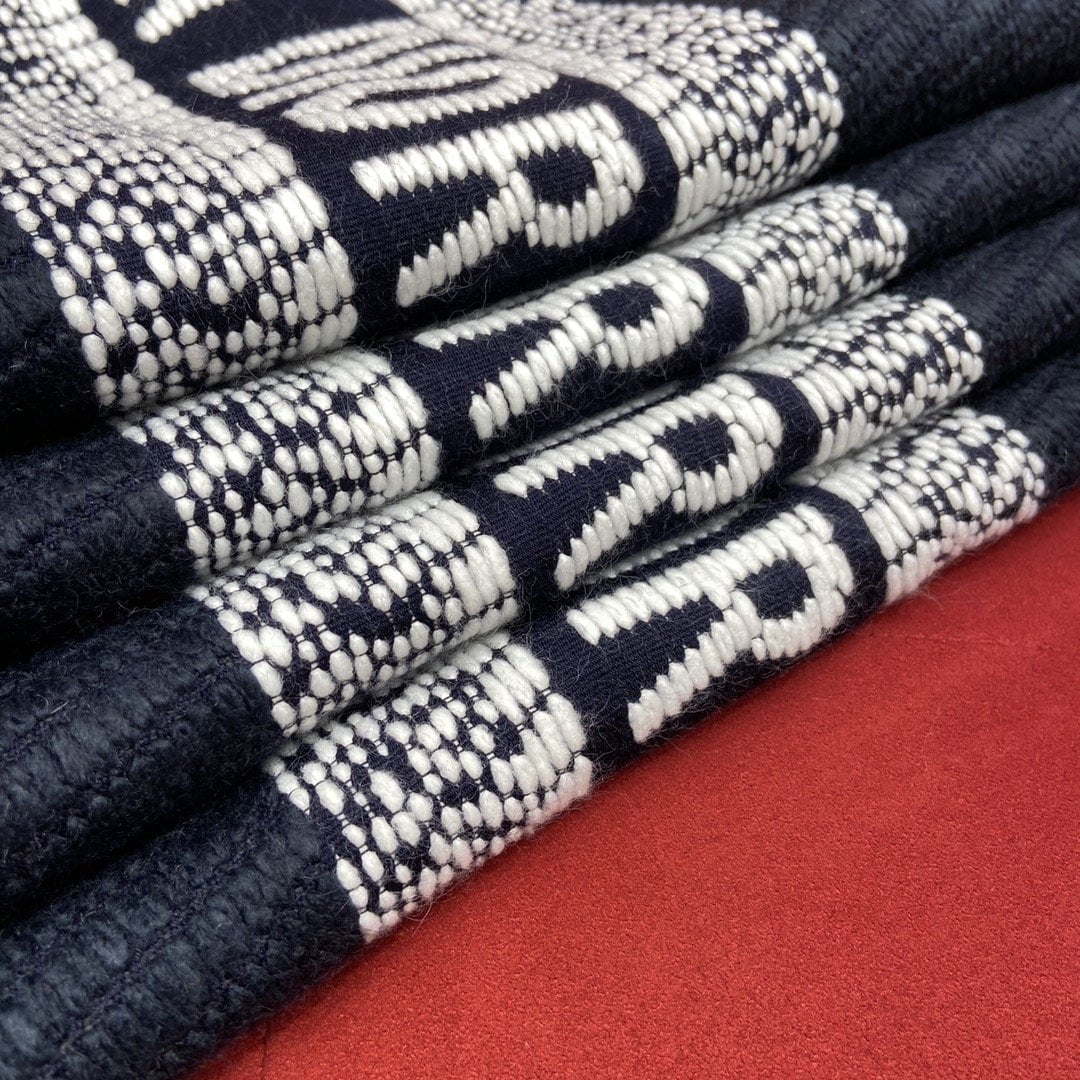 Dior Oblique University Reversible Scarf Blue 79in/200cm - Image 7